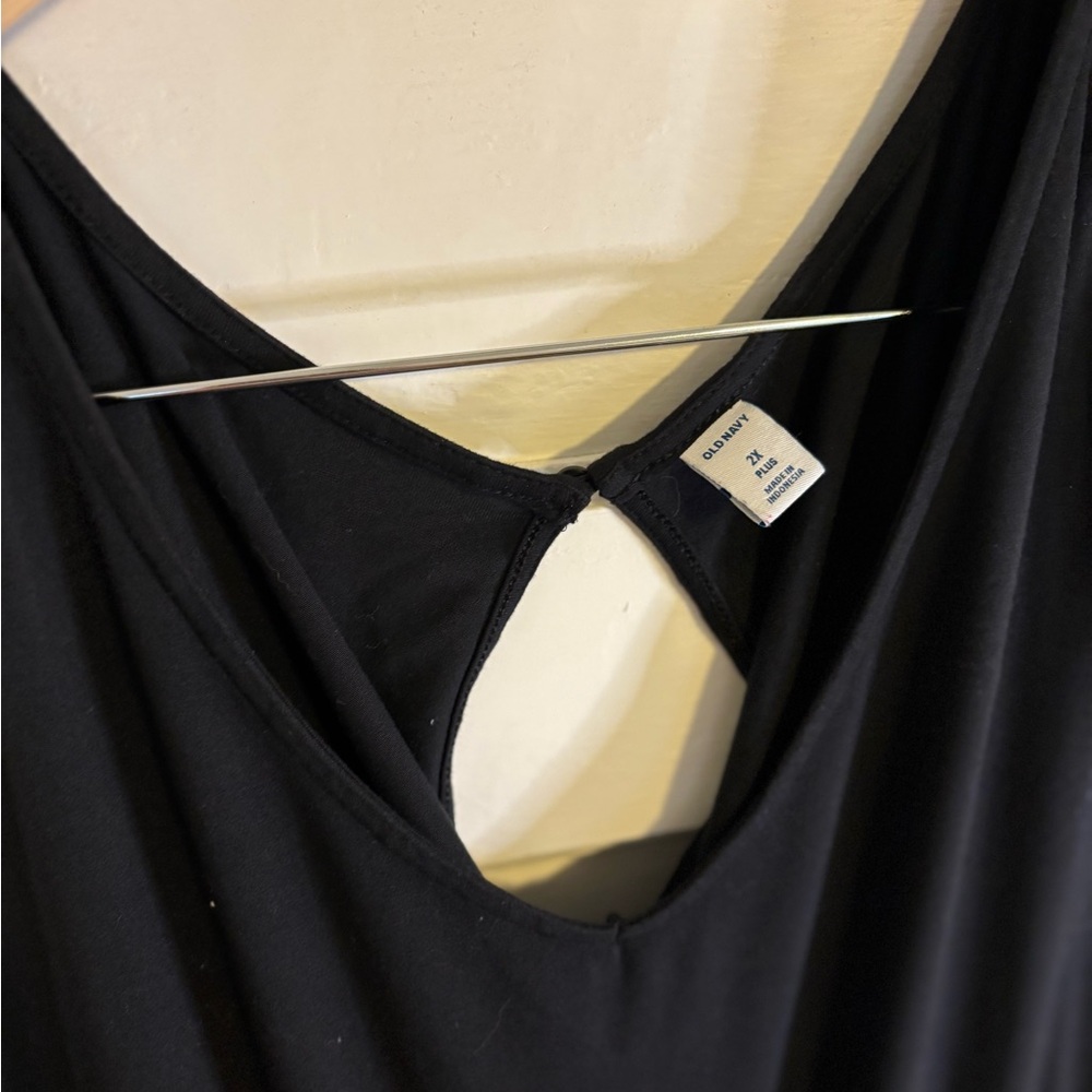 Old Navy 2X Black Column Maxi Dress